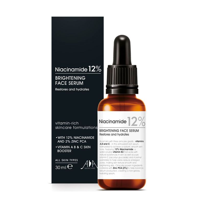 AA Skincare Niacinamide Brightening Face Serum 30ml with 12% Niacinamide 2% Zinc