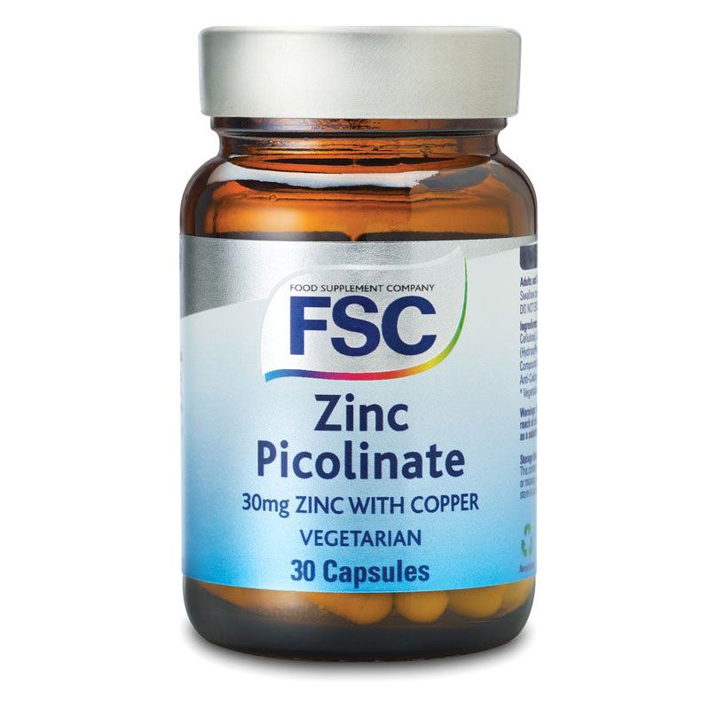 FSC Zinc Picolinate 30mg with Copper 30 Capsules 