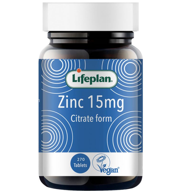 Lifeplan Zinc Citrate 15mg 270 Tablets - EASY TO ABSORB