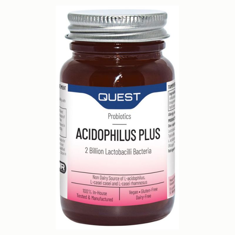 Quest Acidophilus Plus Probiotic 120 Capsules - 2 BILLION LACTOBACILLI BACTERIA