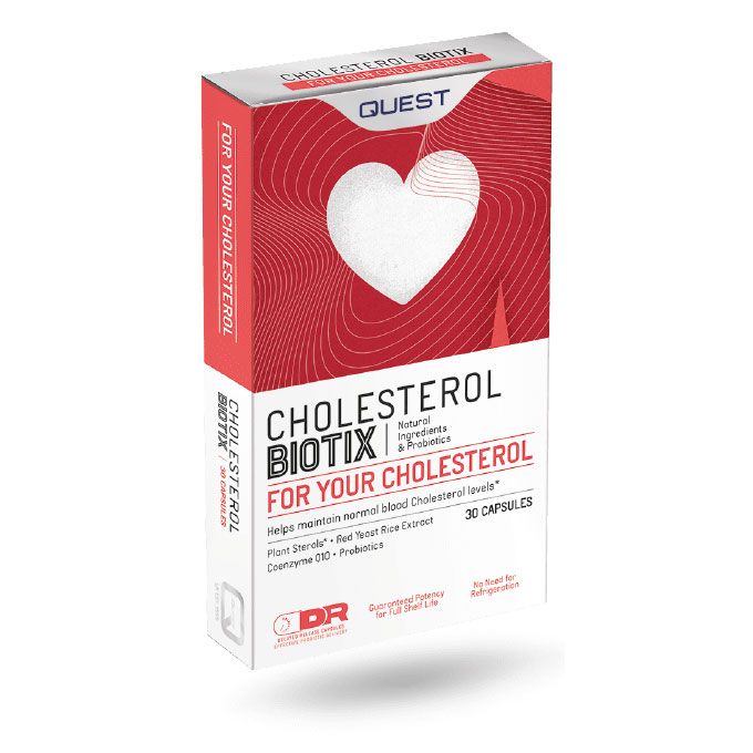 Quest Cholesterol Biotix 30 Capsules with Red Yeast Rice & Plant Sterols