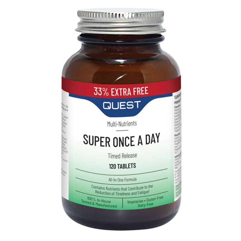 QUEST Super Once A Day Timed Release Multi-Nutrient 120 tablets EXTRA VALUE PACK - 120 for price of 90