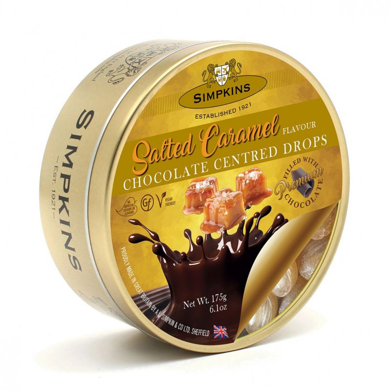 Simpkins Travel Sweets - Chocolate Centred Salted Caramel 175g