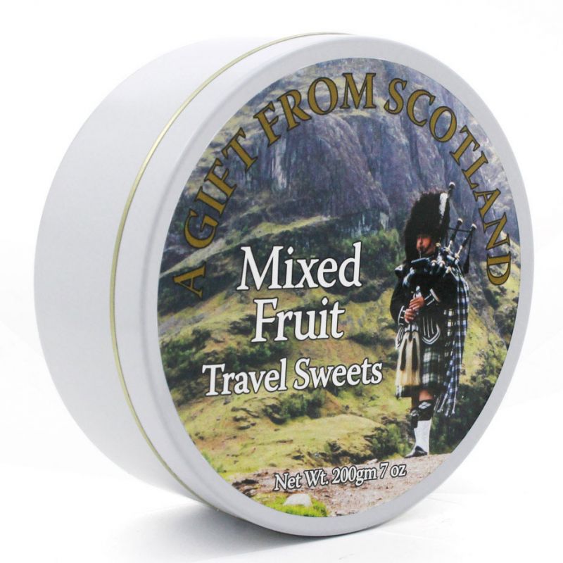  Simpkins Scottish Piper Mixed Fruit Travel Sweets 200g Tin 