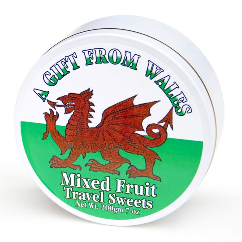  Simpkins Welsh Dragon Mixed Fruit Travel Sweets 200g Tin 