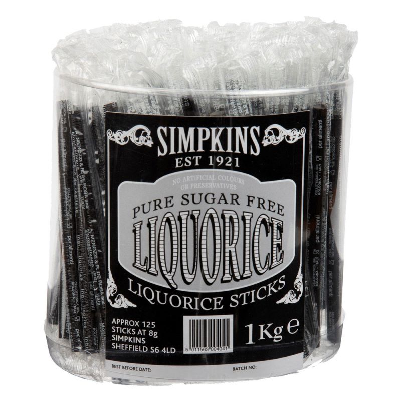 Simpkins Pure Sugar Free Hard Thin Liquorice Sticks 