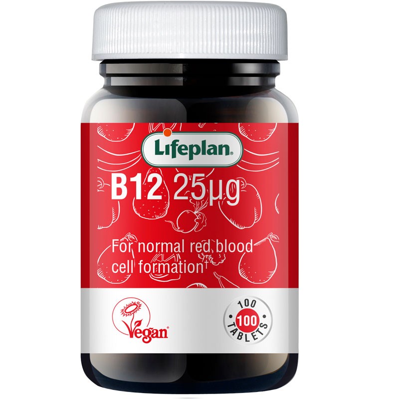 Lifeplan Vitamin B12 25ug 100 tablets