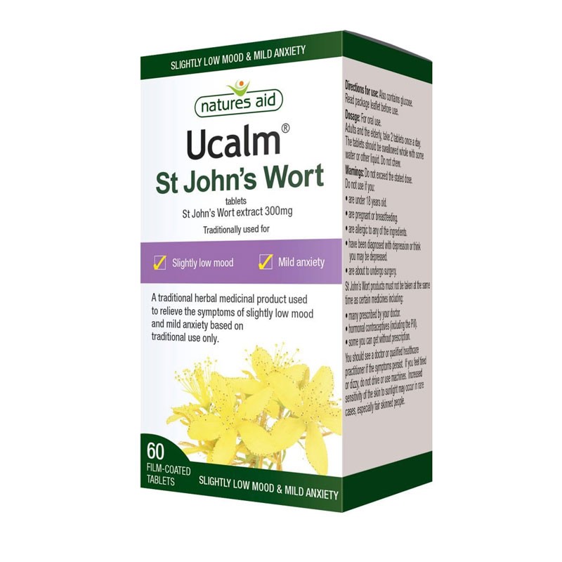 Natures Aid Ucalm St Johns Wort 300mg - 60 Ta