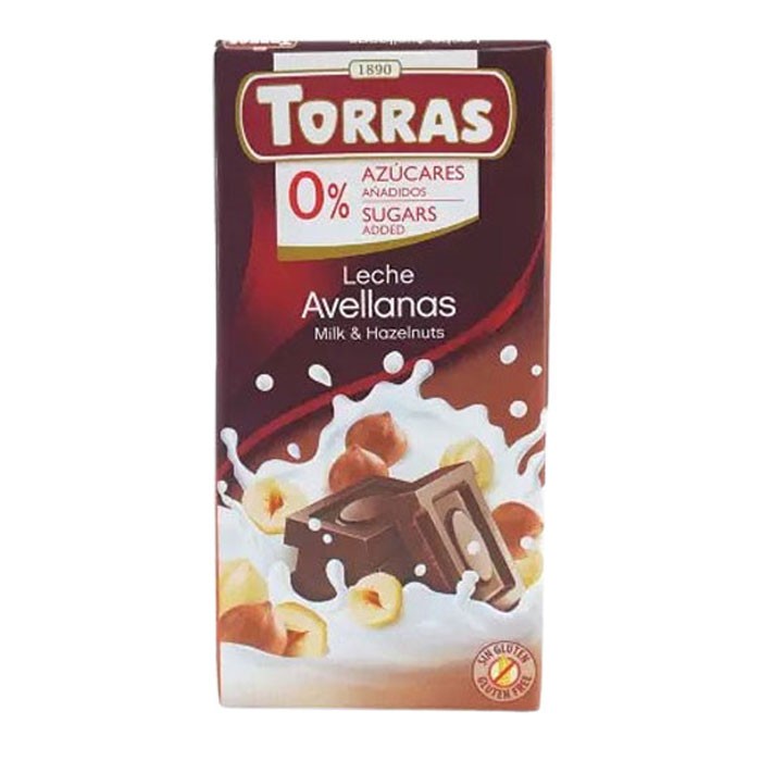 torras no added sugar milk & hazelnuts ch