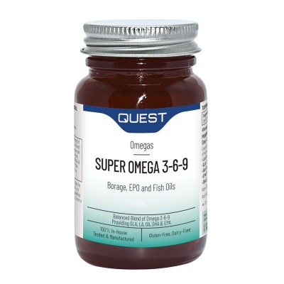 Quest Super Omega 3, 6 & 9 - 90 Capsules Cardio Formula  