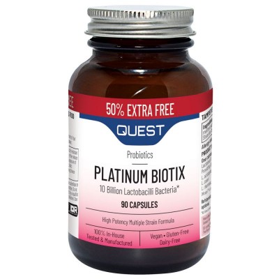 Quest Platinum Biotix Probiotic 90 Capsules - EXTRA VALUE - 90 for price of 60