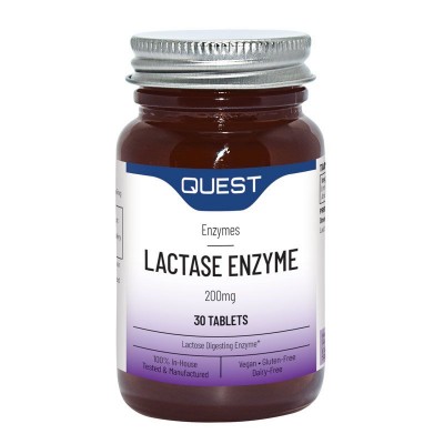 Quest Lactase Enzyme 200mg - 30 Tablets LACTOSE DIGESTING ENZYMES
