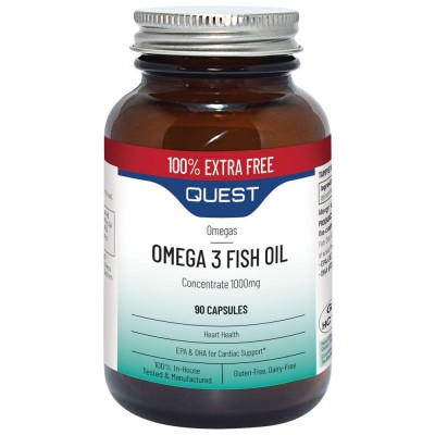 Quest Omega 3 Fish Oil 1000mg 90 Capsules EXTRA VALUE PACK