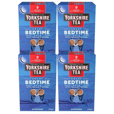Taylors of Harrogate Yorkshire Tea Decaf Bedtime Brew 4 x 40 Tea Bags