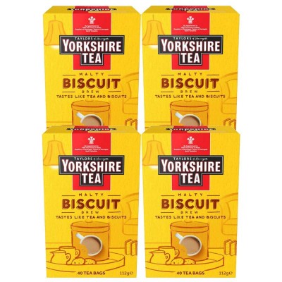 Taylors of Harrogate Yorkshire Tea Biscuit Brew 4 x 40 Tea Bags - 160 Tea Bags