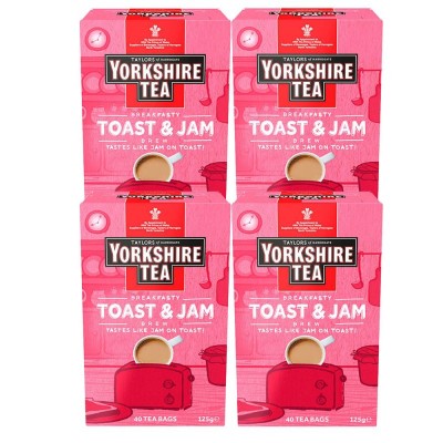 Taylors of Harrogate Yorkshire Tea Toast & Jam Brew 4 x 40 Tea Bags - 160 tea Bags