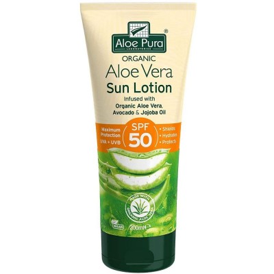 Aloe Pura Organic Aloe Vera Sun Lotion SPF 50 200ml 