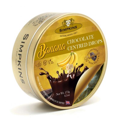 Simpkins Travel Sweets - Chocolate Centred Banana 175g