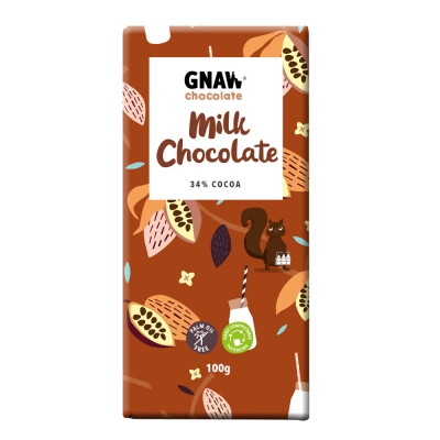 gnaw milk chocolate bar 100g