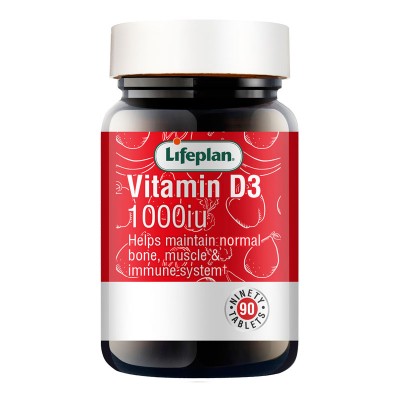 Lifeplan Vitamin D3 1000iu 90 Tablets For Immunity, Bone & Muscle Maintenance