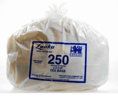 Luaka Ceylon Tea - 250 Unbleached Tea Bags (2 to 3 Cup Tea Bags) Bag
