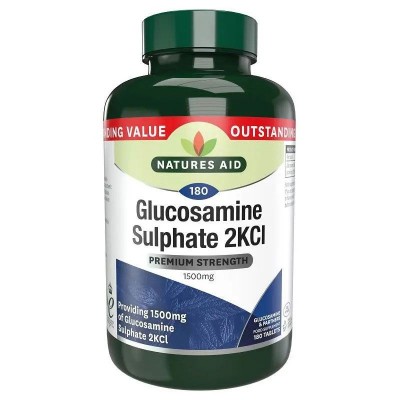 Natures Aid Glucosamine Sulphate 2KCl 1500mg - 180 Tablets OUTSTANDING VALUE