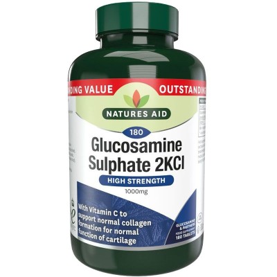 Natures Aid Glucosamine Sulphate 1000mg 2KCl 180 Tablets