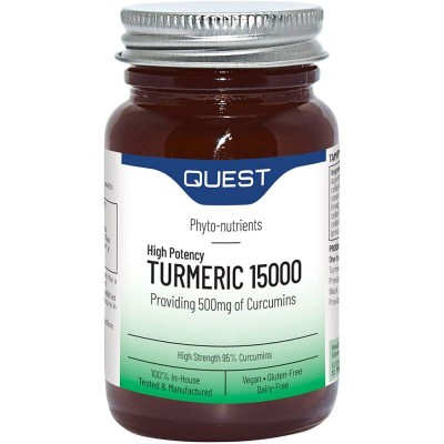Quest High Potency Turmeric 15000 60 Tablets - 95% Curcumins