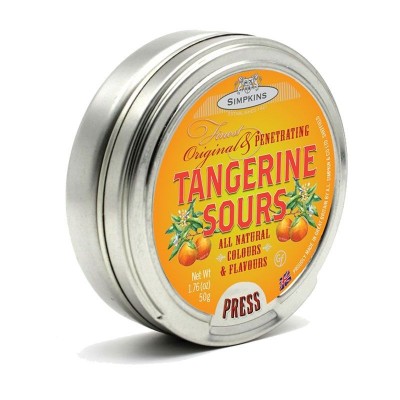 Simpkins Tangerine Sours 50g Pocket Tin 