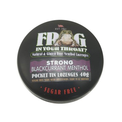 Simpkins Frog in Your Throat SUGAR FREE Strong Blackcurrant Menthol  Lozenges 40g TIN