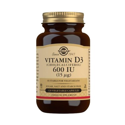 Solgar Vitamin D3 (Cholecalciferol) 600 iu 120 Veg. Capsules     
