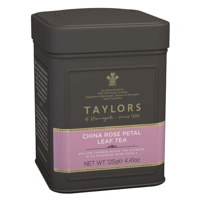 Taylors of Harrogate China Rose Petal Leaf Tea 125g Caddy