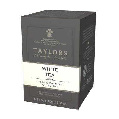 Taylors of Harrogate White Tea - 20 Wrapped & Tagged Bags 
