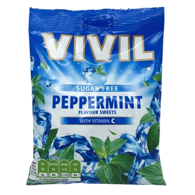 vivil sugar free peppermint flavour sweets with vitamin c 60g  