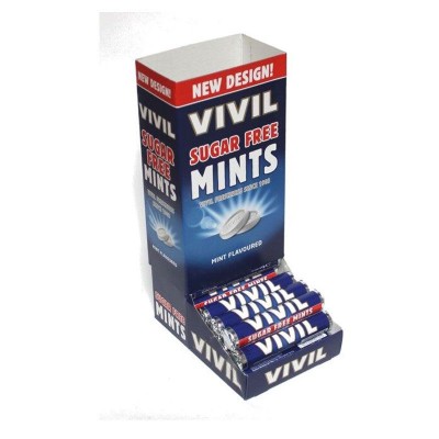 VIVIL Sugar Free Mints with Natural Peppermint Oil (30 x 28g Tubes)